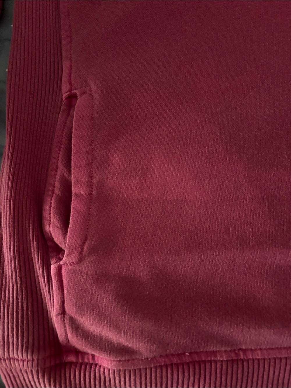 Zenana LIKE NEW Pink Sweatshirt with Rib Detail and Pockets - Picture 4 of 4